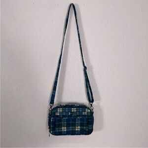 Lug Blue, Green, and Cream Plaid Crossbody Purse